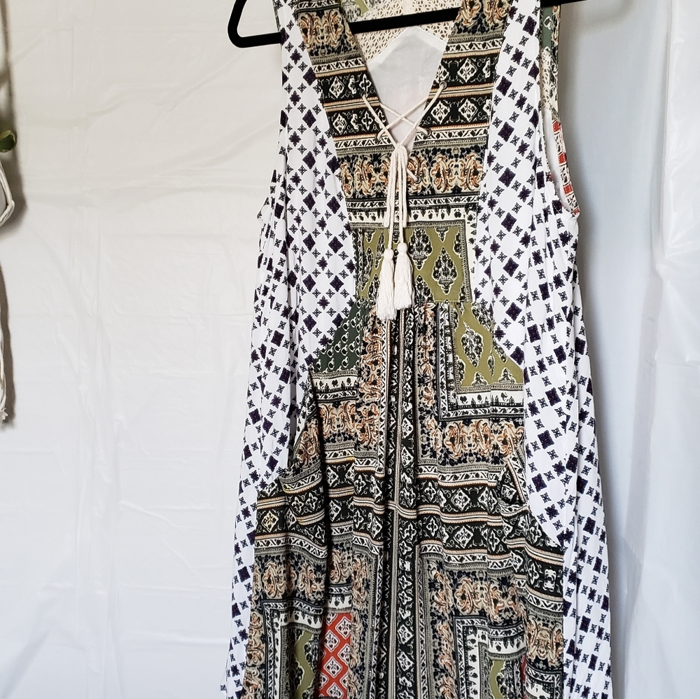 Patchwork mini dress